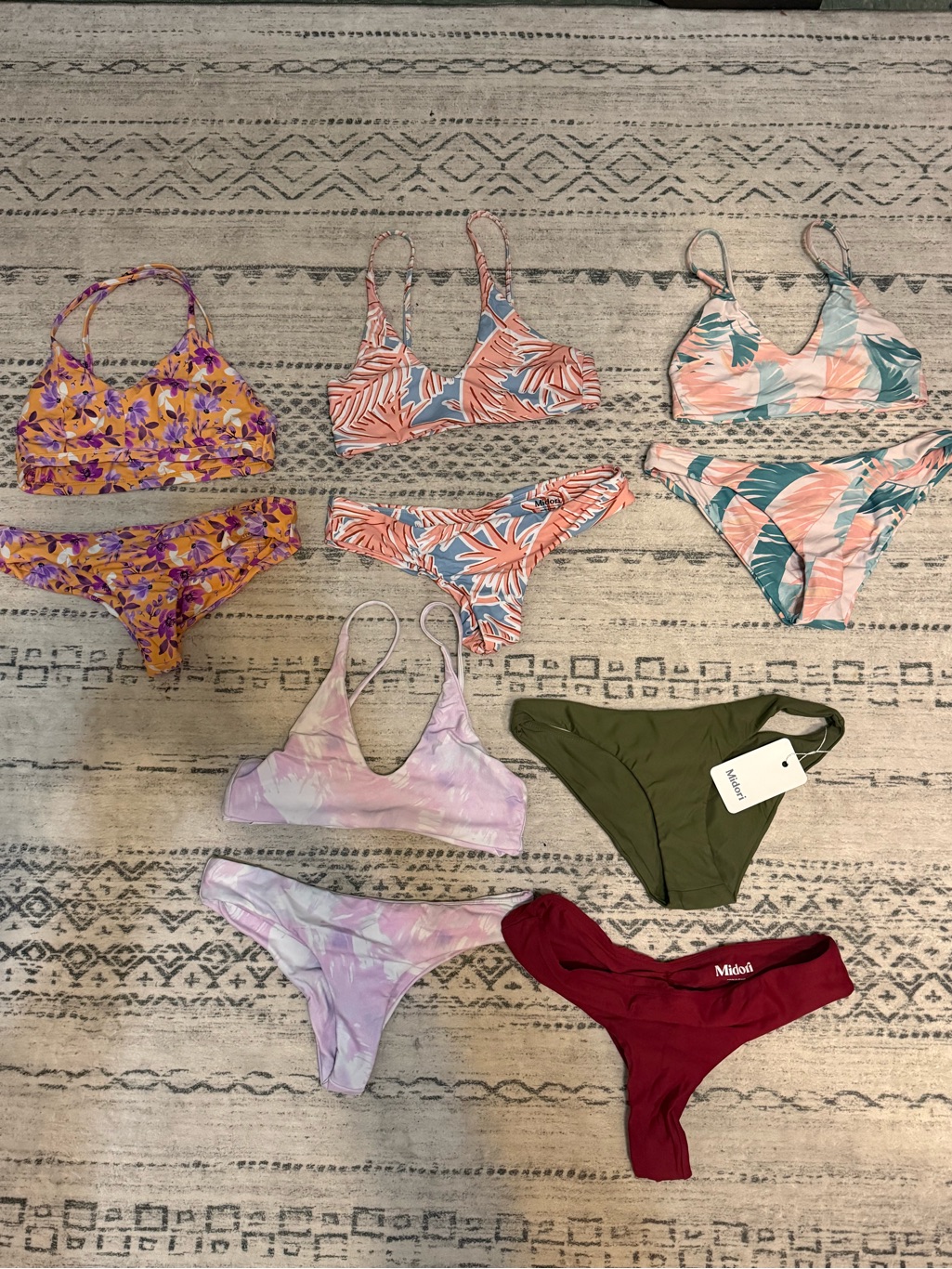 Mixed Bikini Set Bundle - Floral, Tropical & Solid Styles